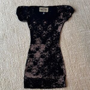 Buddhist Punk Y2K Black and Brown Mini Dress